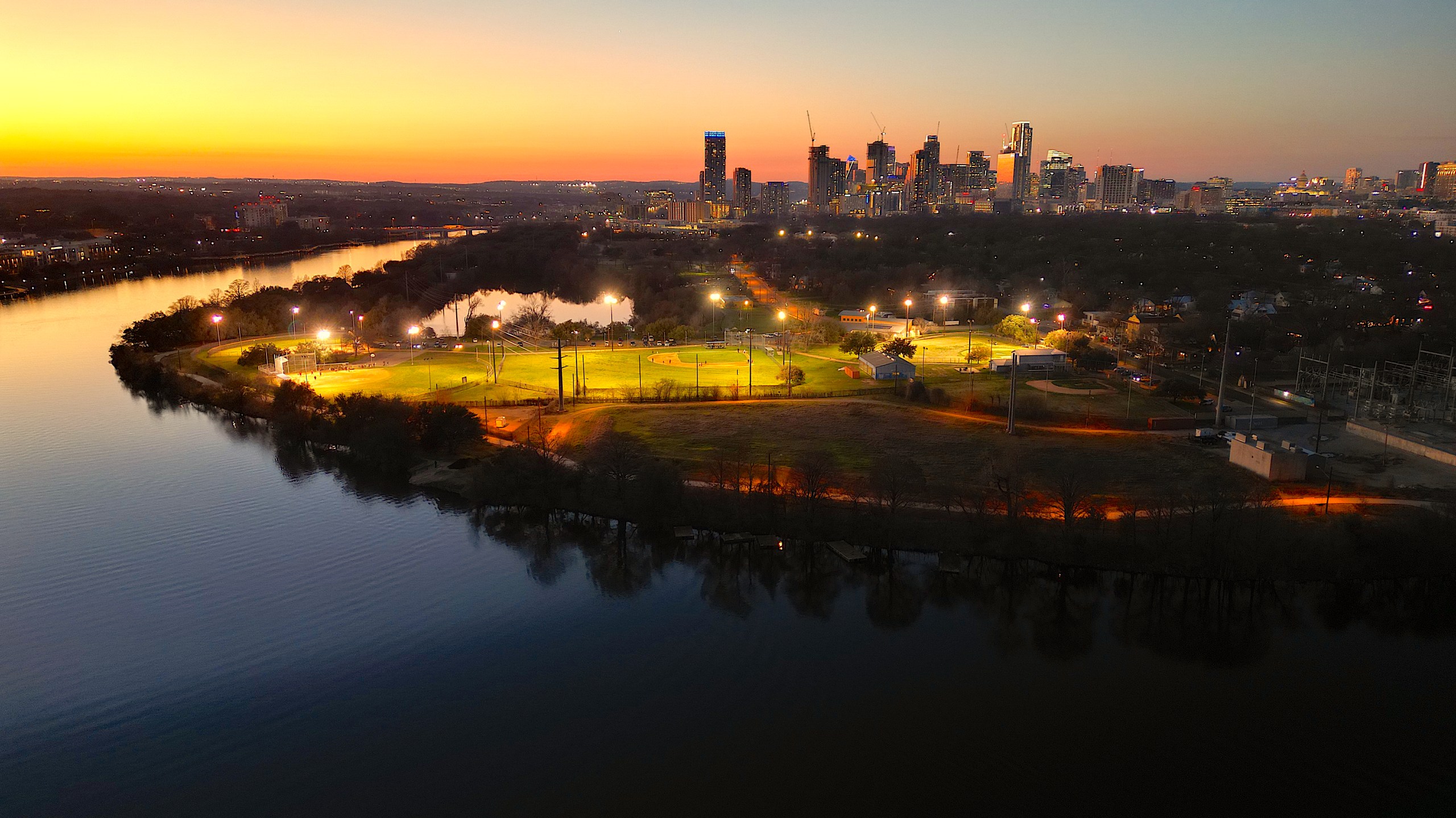 Sunset over downtown Austin on Feb. 5, 2024. (Courtesy Dan McGreevy)