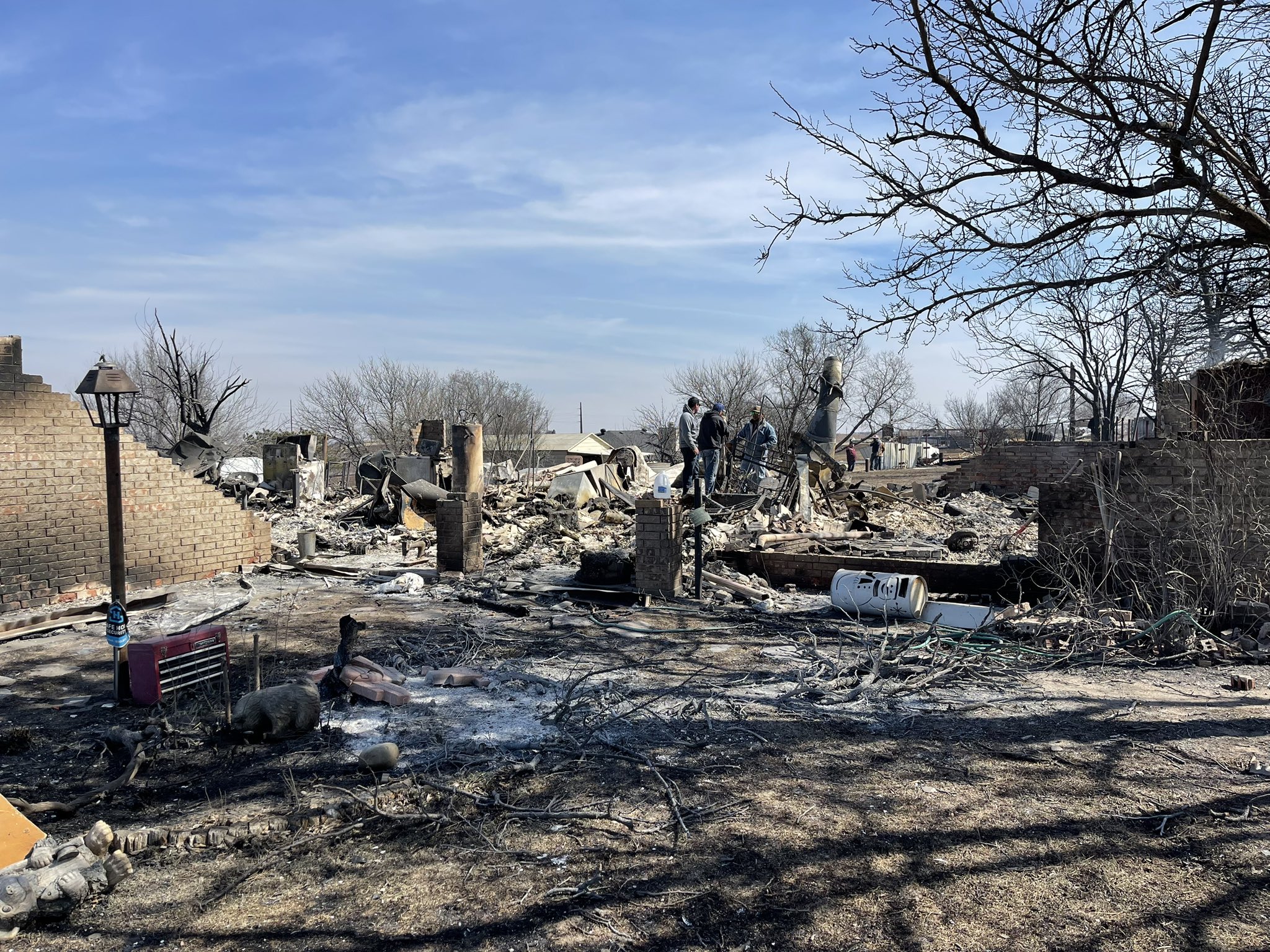 Large wildfire destroys homes and belongings in Canadian, Texas Feb. 27, 2024. (Ryan Chandler/Nexstar)